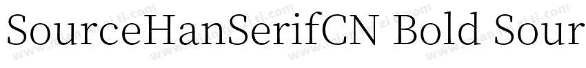 SourceHanSerifCN Bold SourceHanSeri字体转换